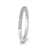 Round Diamond Half-Eternity Wedding Band in 14K White Gold