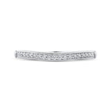 Round Diamond Half-Eternity Wedding Band in 14K White Gold