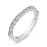 Round Diamond Half-Eternity Wedding Band in 14K White Gold