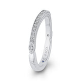 Round Diamond Half-Eternity Wedding Band in 14K White Gold