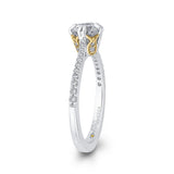 Diamond Engagement Ring in 14K Two Tone Gold