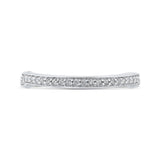 Round Diamond Wedding Band in 14K White Gold