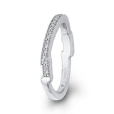 Round Diamond Wedding Band in 14K White Gold