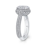 Round Diamond Engagement Ring in 18K White Gold (Semi-Mount)