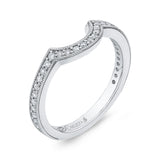 Round Diamond Wedding Band in 18K White Gold