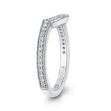 Round Diamond Wedding Band in 18K White Gold
