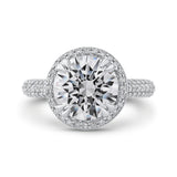 Round Diamond Engagement Ring in 18K White Gold (Semi-Mount)