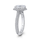 Round Diamond Engagement Ring in 18K White Gold (Semi-Mount)