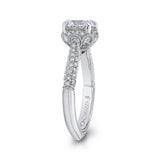 Round Diamond Engagement Ring in 18K White Gold (Semi-Mount)