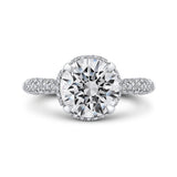 Round Diamond Engagement Ring in 18K White Gold (Semi-Mount)