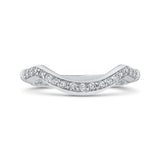 Round Diamond Wedding Band in 18K White Gold