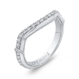 Round Diamond Wedding Band in 18K White Gold