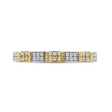 Round Diamond Eternity Wedding Band in 14K Two Tone Gold