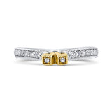 Round Diamond Wedding Band In 14K Two Tone-Gold in 14K Two Tone Gold