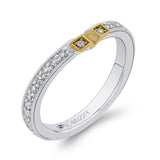 Round Diamond Wedding Band In 14K Two Tone-Gold in 14K Two Tone Gold