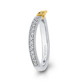 Round Diamond Wedding Band In 14K Two Tone-Gold in 14K Two Tone Gold