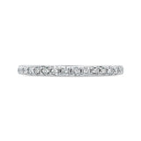 Round Diamond Half-Eternity Wedding Band in 14K White Gold