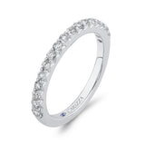 Round Diamond Half-Eternity Wedding Band in 14K White Gold