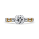 Diamond Engagement Ring in 14K Two Tone Gold