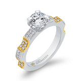 Diamond Engagement Ring in 14K Two Tone Gold