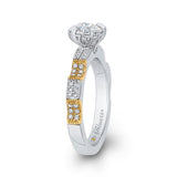 Diamond Engagement Ring in 14K Two Tone Gold