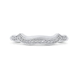 Round Diamond Wedding Band in 14K White Gold