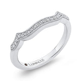 Round Diamond Wedding Band in 14K White Gold