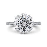 Round Diamond Engagement Ring in 18K White Gold (Semi-Mount)