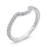 Round Diamond Wedding Band in 18K White Gold