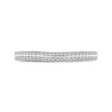 Diamond Half-Eternity Wedding Band in 14K Two Tone Gold