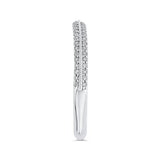 Diamond Half-Eternity Wedding Band in 14K Two Tone Gold