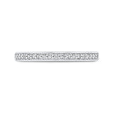 Round Diamond Half-Eternity Wedding Band in 14K Two Tone Gold