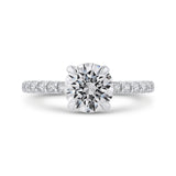 Round Diamond Engagement Ring in 14K Two Tone Gold (Semi-Mount)