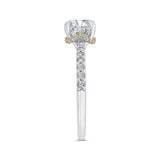 Round Diamond Engagement Ring in 14K Two Tone Gold (Semi-Mount)