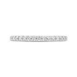 Round Diamond Half-Eternity Wedding Band in 14K Two Tone Gold