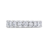 Oval Cut Diamond Half-Eternity Wedding Band in 14K White Gold