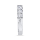 Oval Cut Diamond Half-Eternity Wedding Band in 14K White Gold