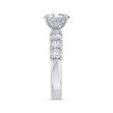 Oval Cut Diamond Engagement Ring in 14K White Gold (Semi-Mount)