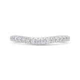 Round Diamond Half-Eternity Wedding Band in 14K White Gold