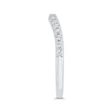 Round Diamond Half-Eternity Wedding Band in 14K White Gold
