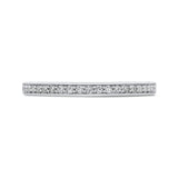 Round Diamond Half-Eternity Wedding Band in 14K Two Tone Gold