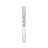 Diamond Half-Eternity Wedding Band in 14K White Gold