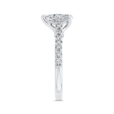 Pear Cut Diamond Engagement Ring in 14K White Gold (Semi-Mount)