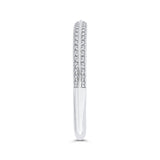 Euro Shank Round Diamond Half-Eternity Wedding Band In in 14K Two Tone Gold