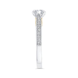 Marquise Cut Diamond Engagement Ring in 14K Two Tone Gold (Semi-Mount)