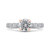 Round Diamond Engagement Ring in 14K Two Tone Gold (Semi-Mount)