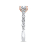 Round Diamond Engagement Ring in 14K Two Tone Gold (Semi-Mount)
