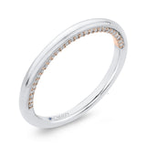 Half-Eternity Round Diamond Wedding Band in 14K Two Tone Gold