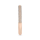 Round Diamond Half-Eternity Wedding Band in 14K Rose Gold