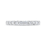 Round Diamond Half-Eternity Wedding Band in 14K White Gold